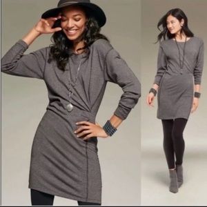 CAbi Put On Sweatshirt Grey Long Sleeve Dress Style 3650 Size Small